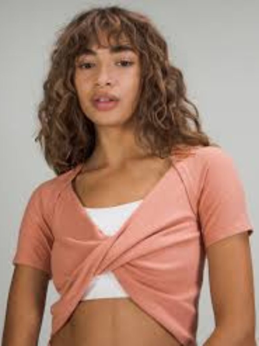 Lululemon LA Twist Front Crop Top in Pink Savannah Size 2-4